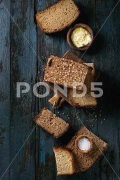 Breakfast with rye bread Stock Photos