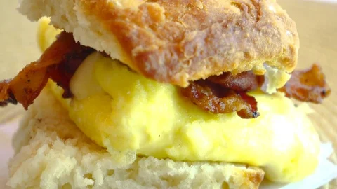 Breakfast Sandwich Video stock 79212193