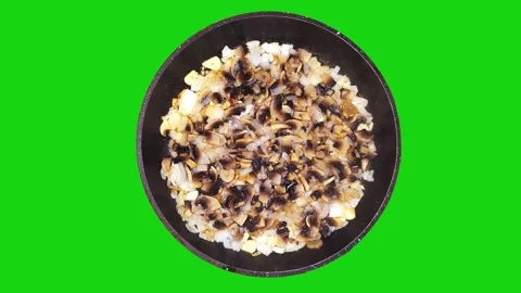 Breakfast scrambled eggs, bread toast, tomatoes and beans on a plate. Top v.. Video stock 264137836