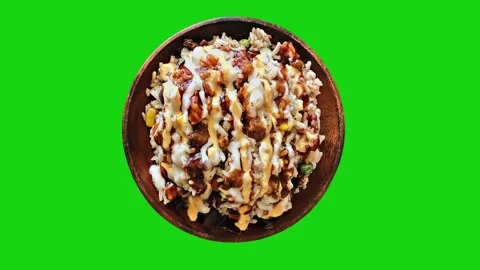 Breakfast scrambled eggs, bread toast, tomatoes and beans on a plate. Top v.. Stock Footage 264137848