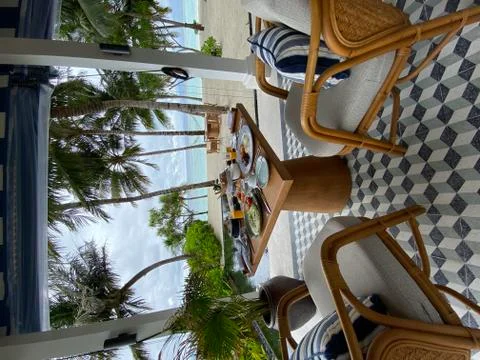 Breakfast by the sea Stock Photos