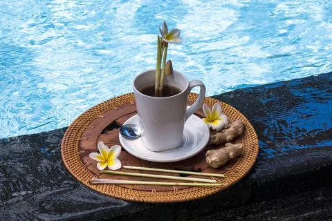 Breakfast by the sea. Foto stock