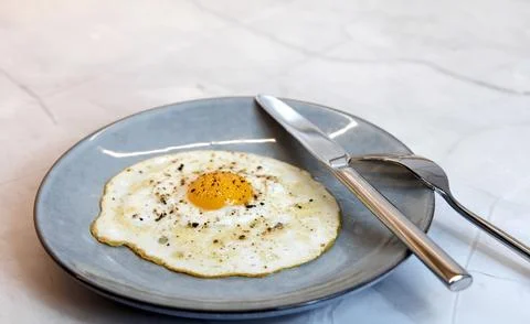 Breakfast served on the kitchen table Stock Photos