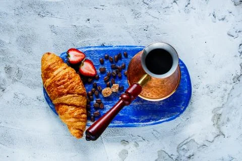 Breakfast set background Stock Photos