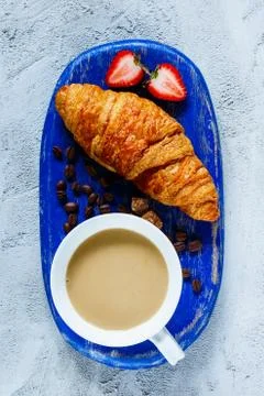 Breakfast set background Stock Photos