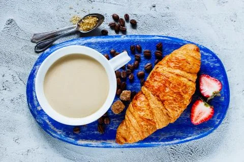 Breakfast set background Stock Photos