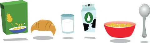 Breakfast set Stock Illustration