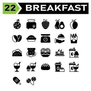 Breakfast set include sauce, tomato, ketchup, bottle, breakfast, apple, fruit Stock Illustration