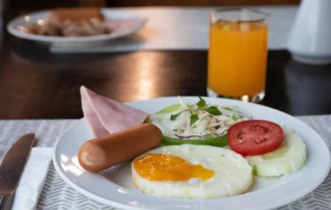 Breakfast set Stock Photos