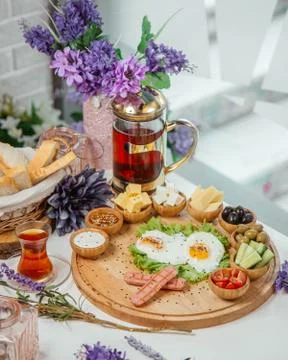 Breakfast set on the table _ Stock Photos