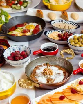 Breakfast set on the table __ Stock Photos
