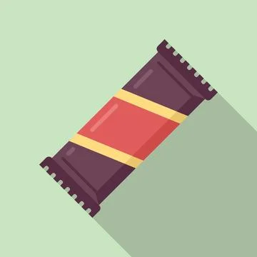 Breakfast snack bar icon flat . Energy food 스톡 일러스트