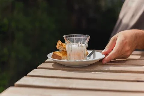 Breakfast with soft boiled egg and slice of toast. Stock Photos