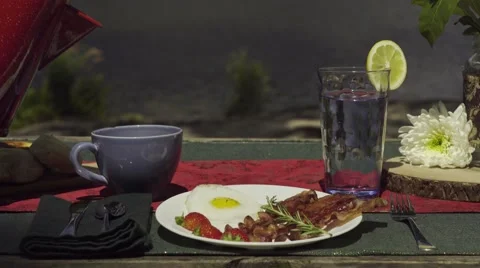 Breakfast Spread Stock Footage 61215373