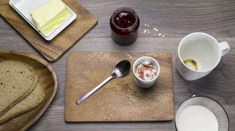 Breakfast stop motion 스톡 동영상 49433690