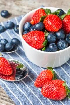 Breakfast Strawberry 库存照片