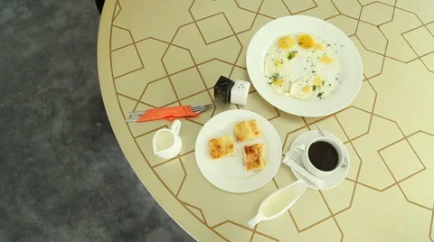 Breakfast on the table Видео 54455401