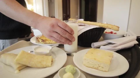 Breakfast is on the table 스톡 동영상 68980797