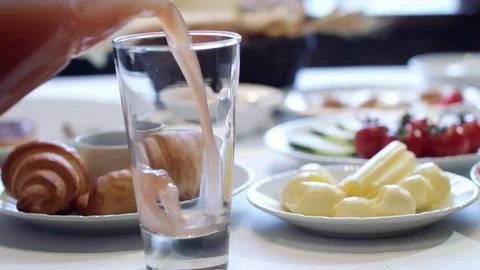 Breakfast table Stock Footage 129304081