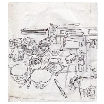 Breakfast table 스톡 일러스트