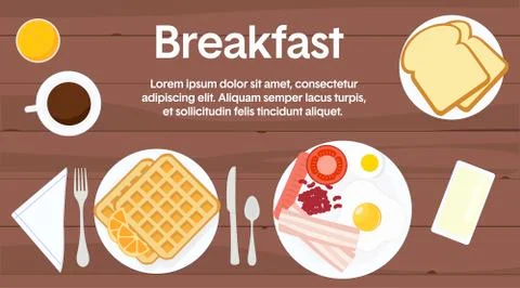 Breakfast Table Illustrazione stock