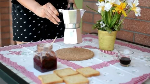 Breakfast table moka jam Vidéo 76875207