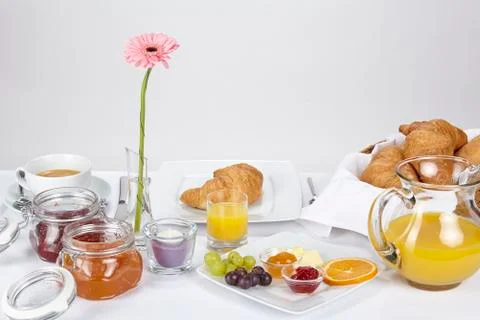 Breakfast table Stock Photos