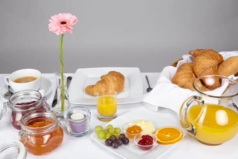 Breakfast table Stock Photos