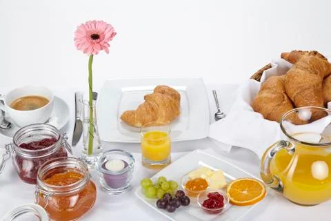 Breakfast table Stock Photos