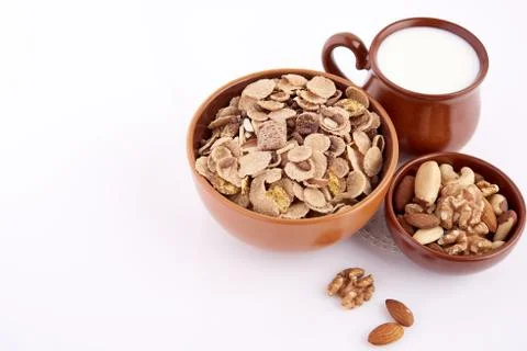 Breakfast on table Stock Photos