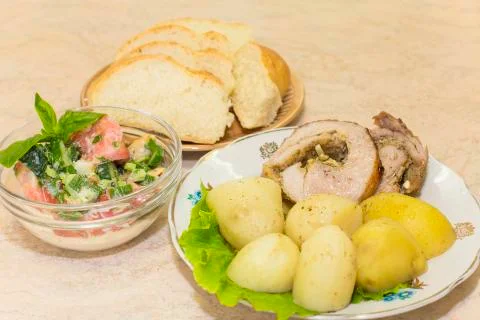 Breakfast on the table Stock Photos