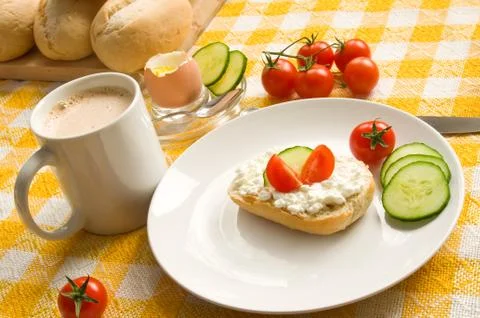 Breakfast table Stock Photos