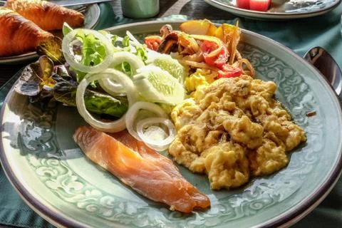 Breakfast table Stock-Fotos