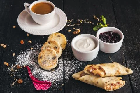 Breakfast on the table Stock Photos