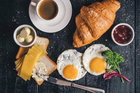Breakfast on the table Stock Photos