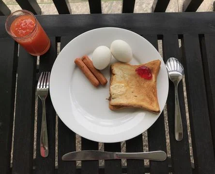 Breakfast on the table Stock Photos