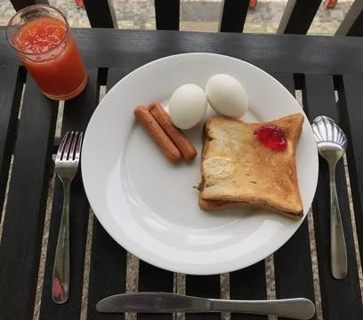 Breakfast on the table Stock Photos