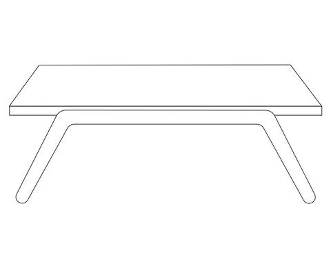 Breakfast table - vector linear illustration with editable outline for coloring. Stock Illustration