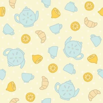 Breakfast tea pattern. Stock Illustration