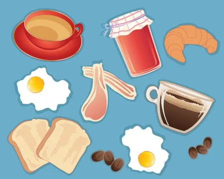 Breakfast time Stock Illustration