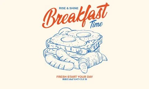 Breakfast time vector design. Stock Illustration