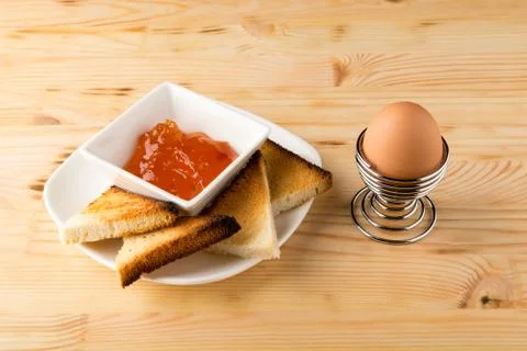 Breakfast with toast and jam07 Stock Photos