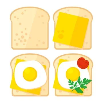 Breakfast toast vector illustration Stock Illustration