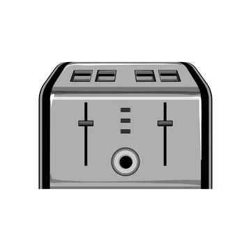 Breakfast toaster bread cartoon vector illustration 스톡 일러스트