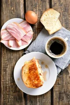 Breakfast, top view Stock Photos