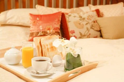 Breakfast tray Stock Photos