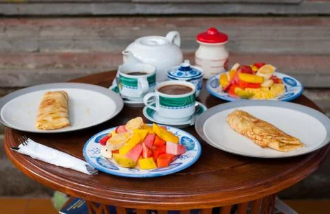 Breakfast in ubud Stock Photos