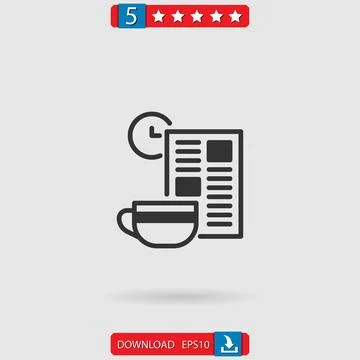 Breakfast vector icon Stock Illustration