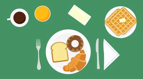 Breakfast Vector Illustration Stock Illustration