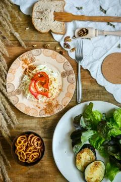 Breakfast in the village Stock Photos